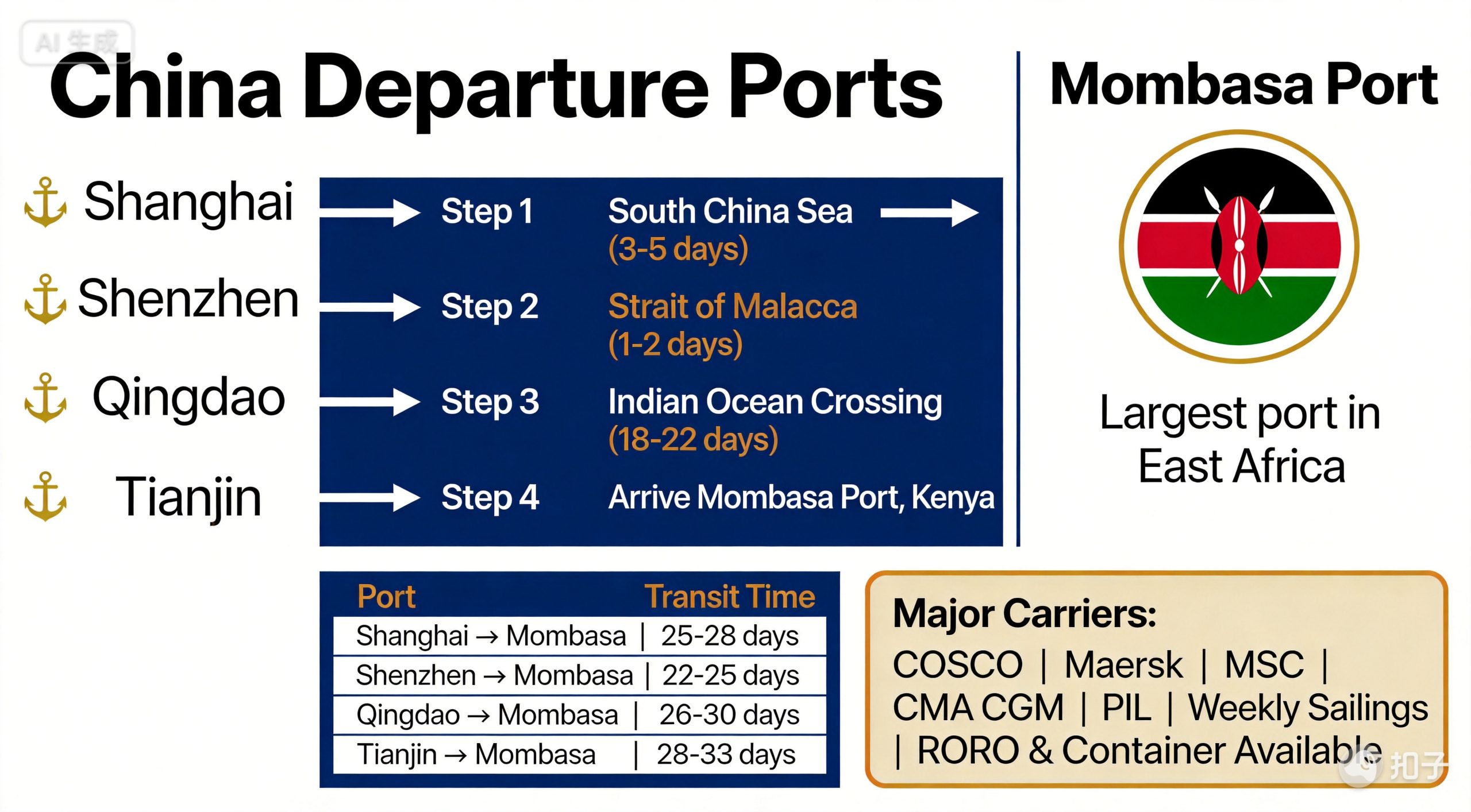 China to Kenya Airline Schedule