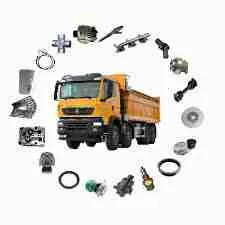 Assorted Chinese truck spare parts including filters brake pads and gaskets for HOWO Shacman FAW trucks