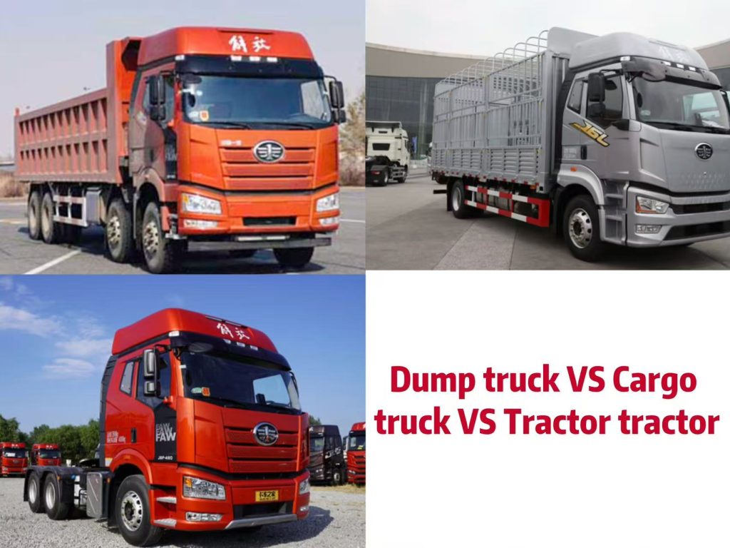 FAW J6 dump truck FAW J6 tractor truck and FAW J6L cargo truck comparison for African buyers - used FAW trucks from China