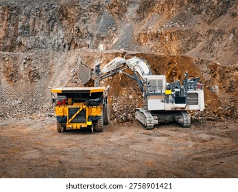 Used Chinese dump trucks at a gold mine in Mali — HOWO and Shacman models for mining haulage