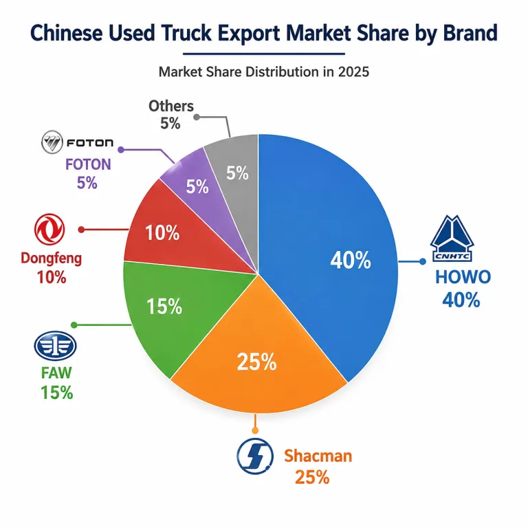 Electric trucks vs diesel trucks Africa: used Chinese diesel trucks loaded for export