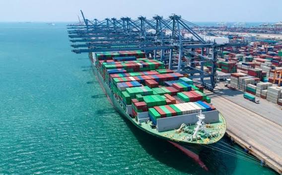 Container terminal at Port of Luanda, Angola