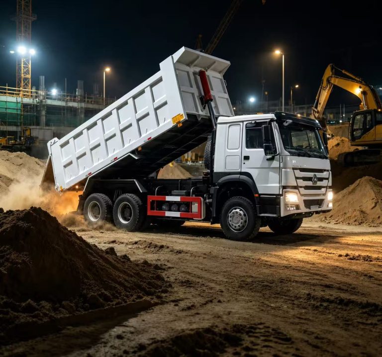 HOWO 6x4 dump truck used for construction and mining in Angola, imported from China by HebeiCar