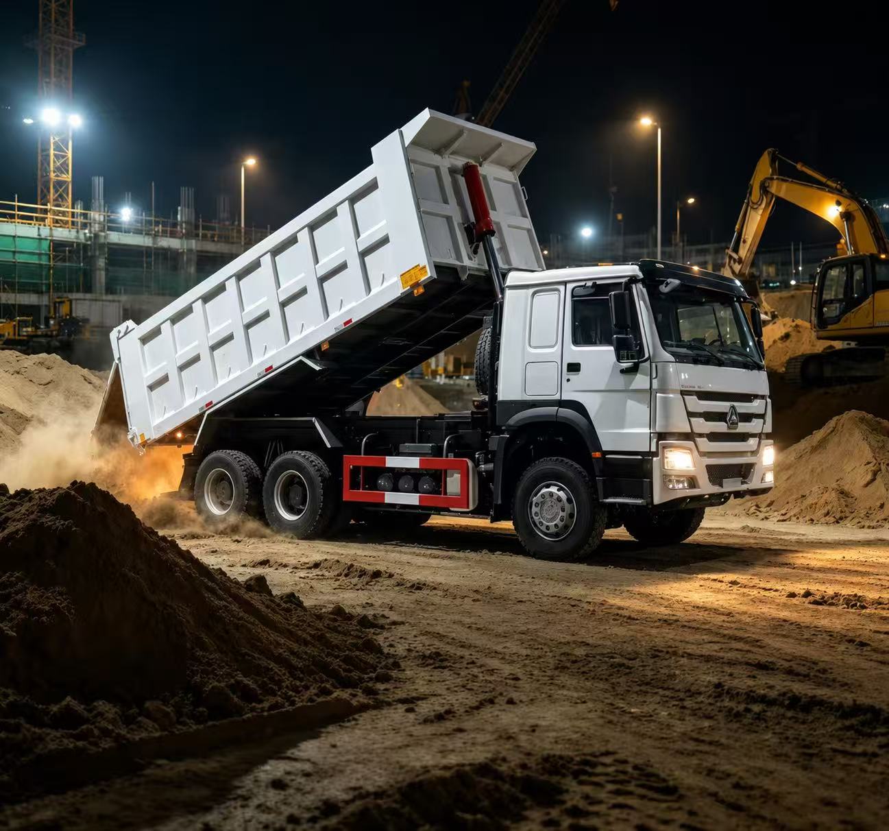 HOWO 6x4 dump truck used for construction and mining in Angola, imported from China by HebeiCar